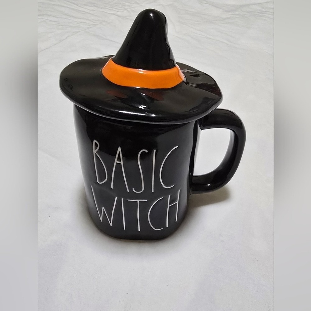 Rae Dunn Black and Orange Witch Hat Mug